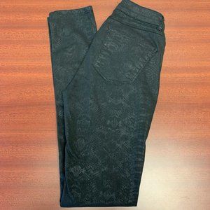 Zapa Black Snake Print Slim Fit Pants